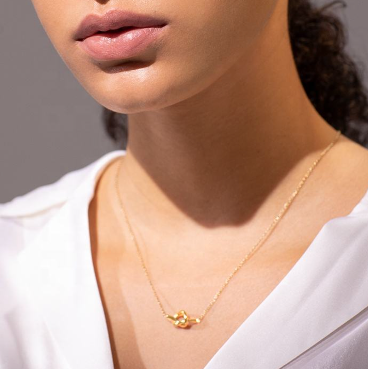 Modern Knot Pendant Necklace
