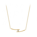 Horizon Wave Solitaire Necklace