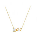 Eclipse Capped Pearl Bar Necklace