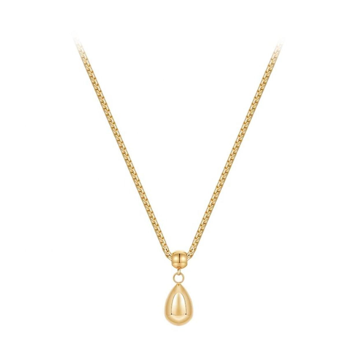 Modern Teardrop Pendant Necklace