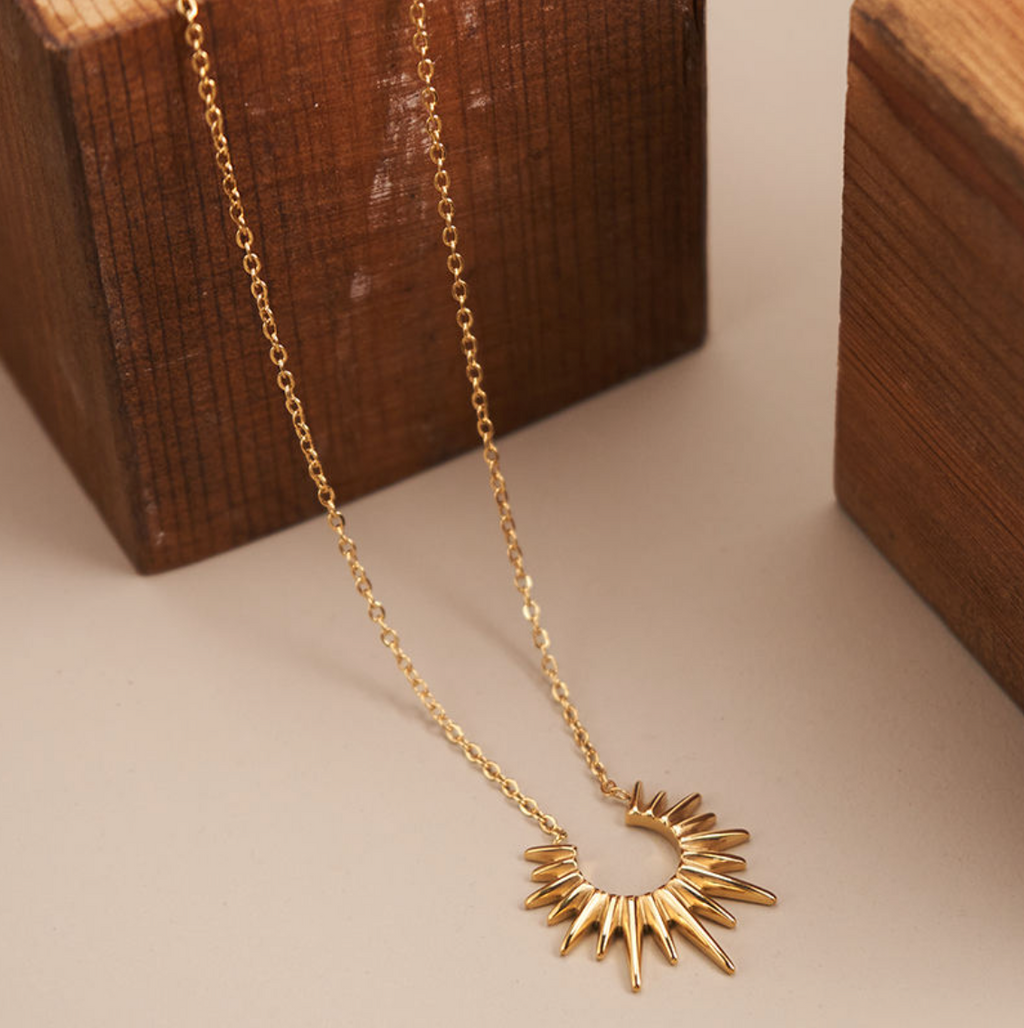 Solstice Sunburst Pendant Necklace