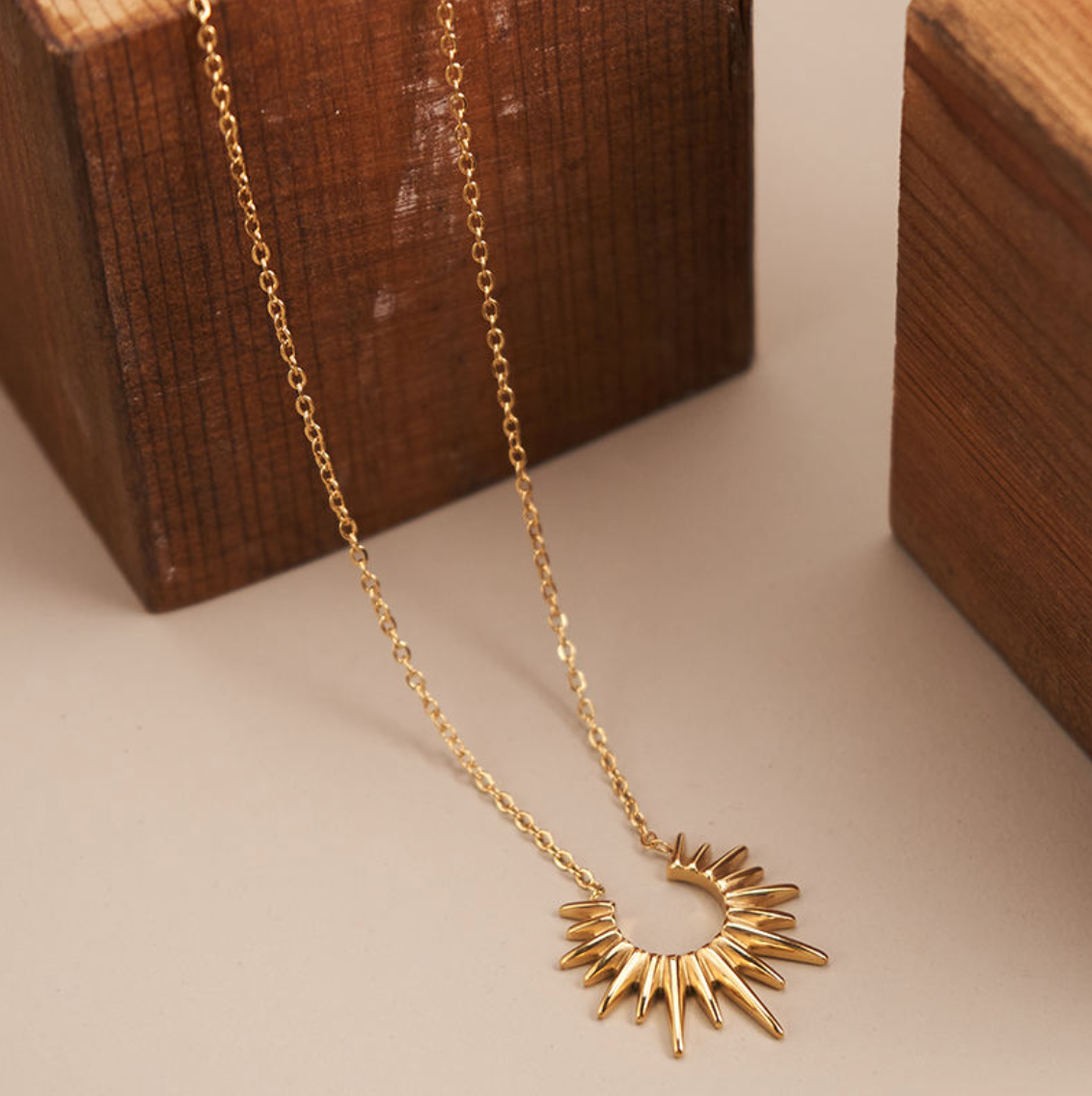 Solstice Sunburst Pendant Necklace